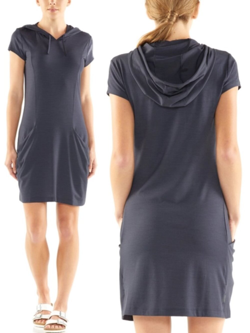 Icebreaker Merino Wool Tencel Jersey Hooded Yanni Dress